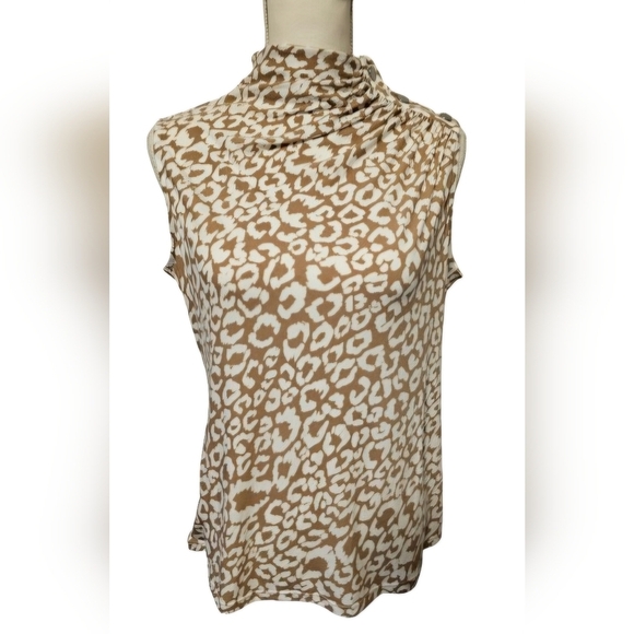 DKNY Ruched Neck Sleeveless Stretch Top Women's Approximate Size Medium - Picture 1 of 10